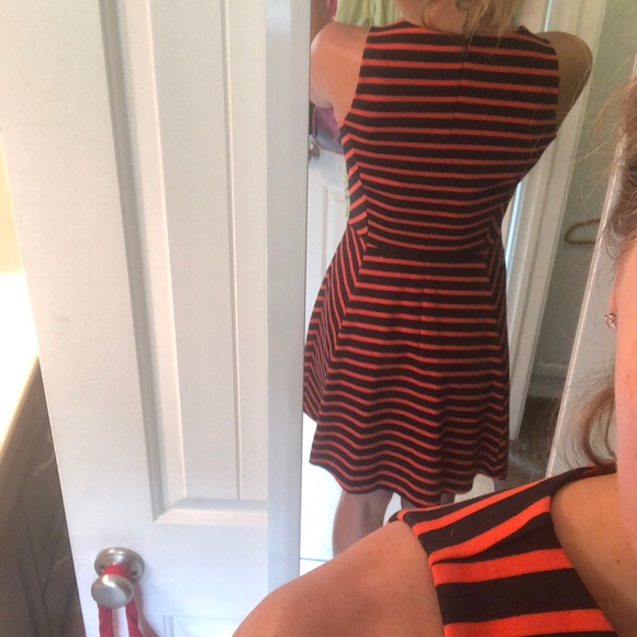 Orange and navy striped Michael Kors dress - Picture 5 of 7